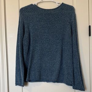 Columbia Heathered Blue Crew Neck Sweater